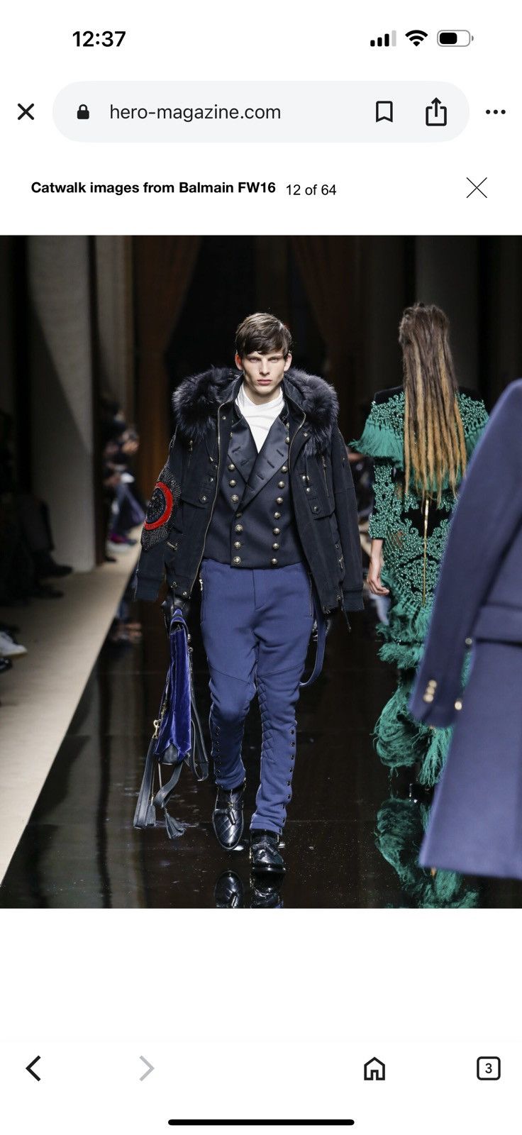Balmain FW 2016 Balmain Military Raccoon Fur Trim Parka Size Large Size US L / EU 52-54 / 3 - 2 Thumbnail