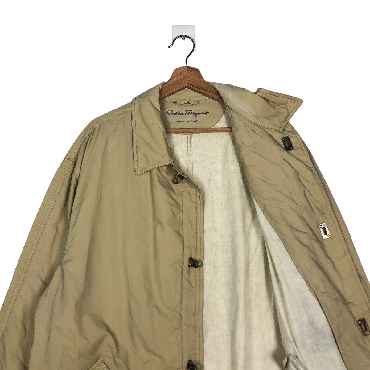 Japanese Brand 🔥Biker Parka Wax Jacket Salvatore Ferragamo Italy Size US M / EU 48-50 / 2 - 12 Thumbnail