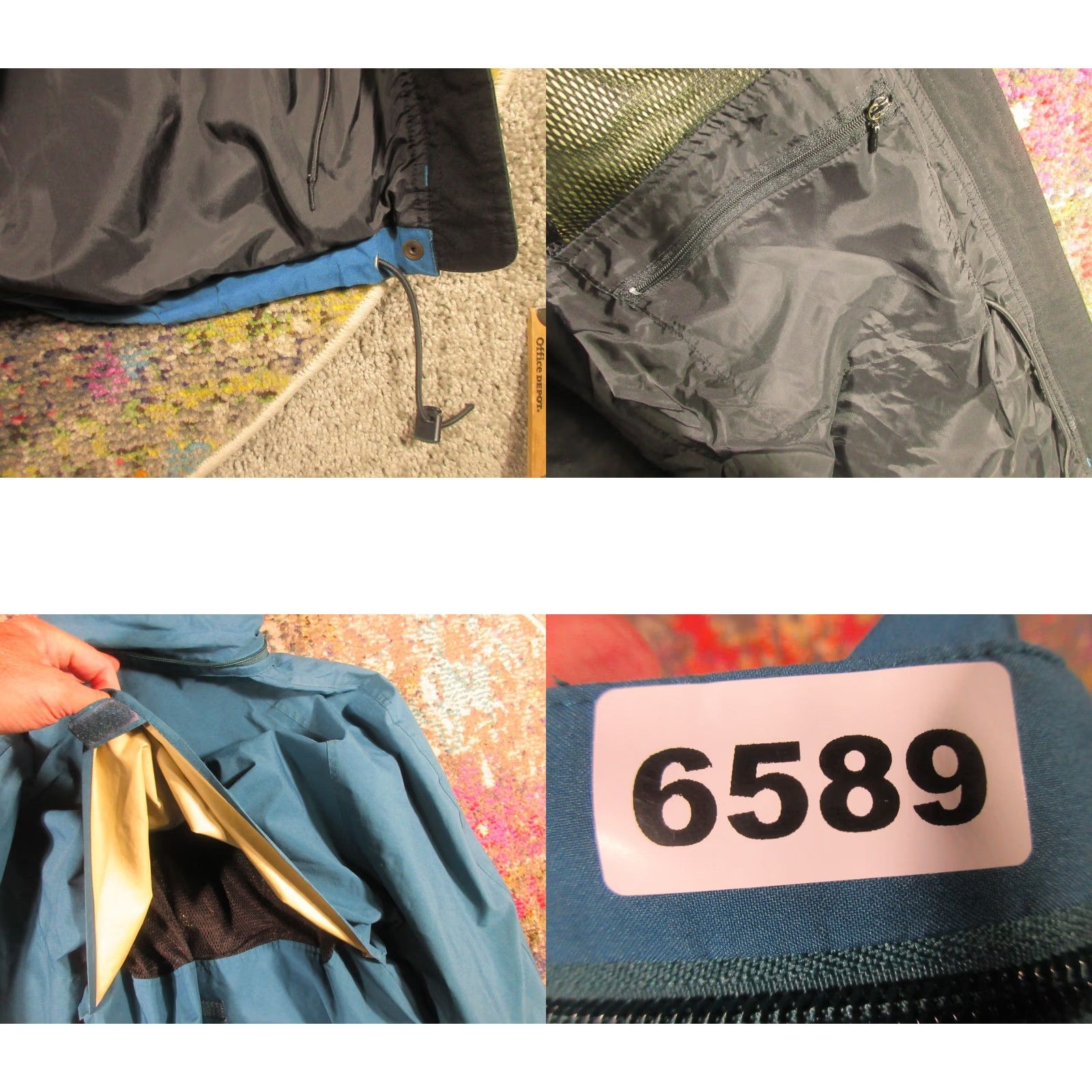 Eddie Bauer VINTAGE Eddie Bauer Gore-Tex Hooded Rain Jacket Parka Womens M Teal Blue Hooded Gore-Tex 90s Outdoor Logo Jacket Size M / US 6-8 / IT 42-44 - 8 Thumbnail