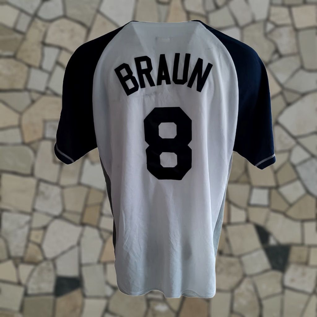Vintage Milwaukee Brewers Majestic Ryan Braun #8 T-Shirt XL Mens Multicoloured Size US XL / EU 56 / 4 - 1 Thumbnail