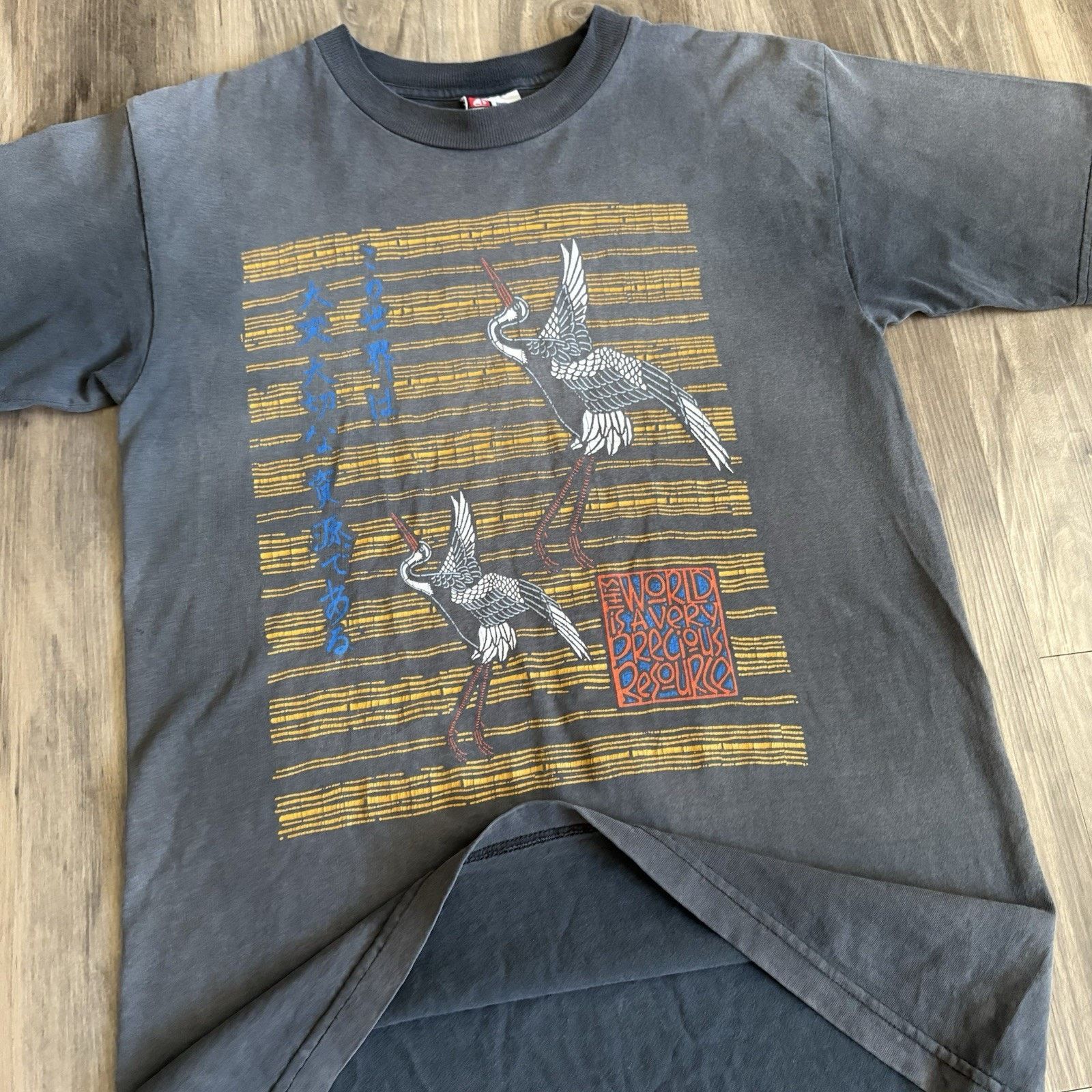 Vintage Vintage Japanese Art T-Shirt Size M Sun Faded Black Gradient Size US M / EU 48-50 / 2 - 3 Thumbnail