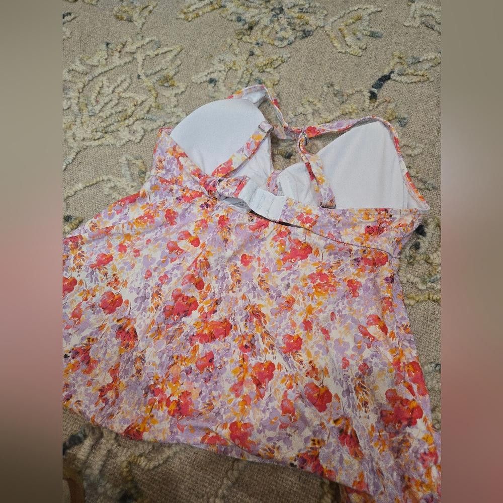 Other Birdsong Tie Front Underwire Tankini Top 32G Size ONE SIZE - 4 Thumbnail