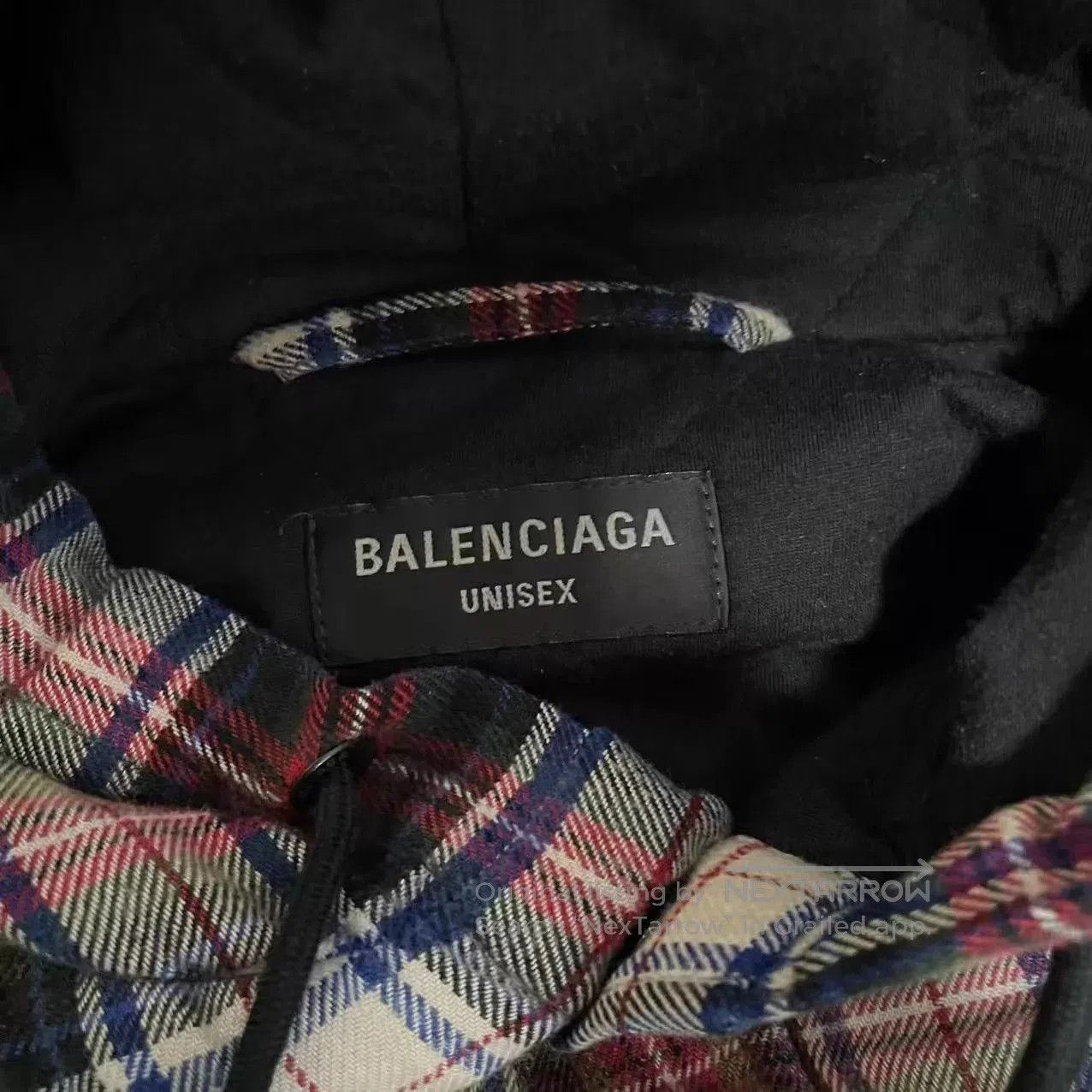 Balenciaga Plaid Hooded Long-Sleeve Shirt. Size US XS / EU 42 / 0 - 3 Thumbnail