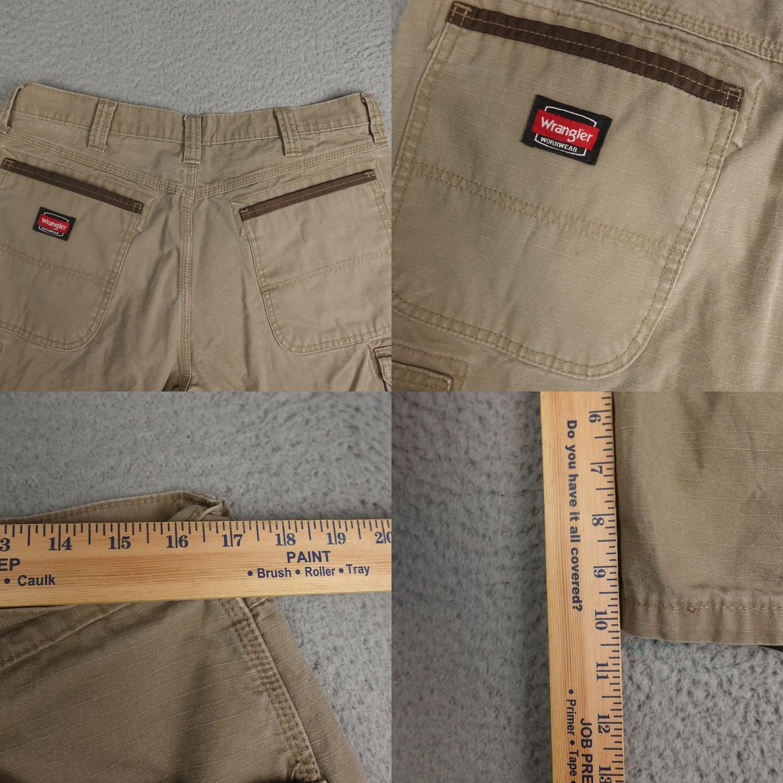 Wrangler Wrangler Cargo Shorts Mens 34 Beige Workwear Pockets Khaki Size US 34 / EU 50 - 8 Thumbnail