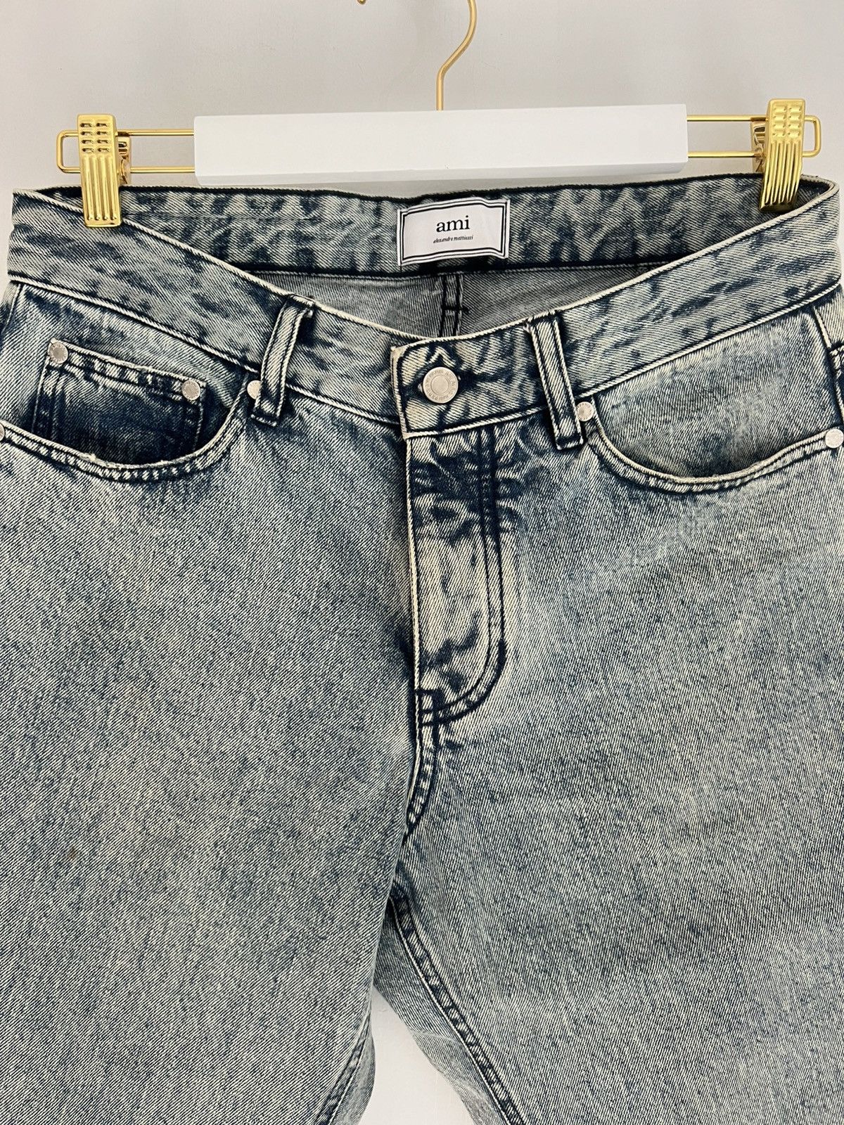 AMI AMI Tapered Fit Jeans - Vintage Bleached Size US 27 - 3 Thumbnail