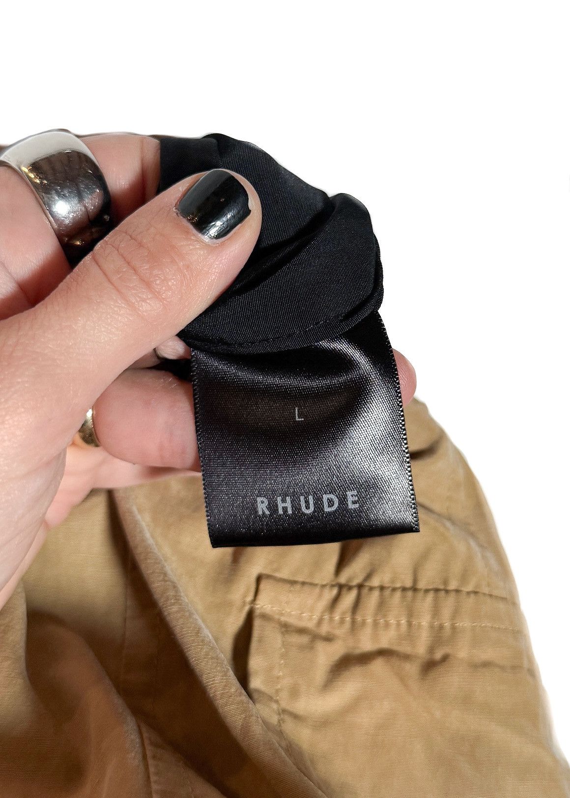 Rhude Rhude Fighter Flight Beige Cotton Blend Drawstring Shorts Size US 36 / EU 52 - 7 Thumbnail