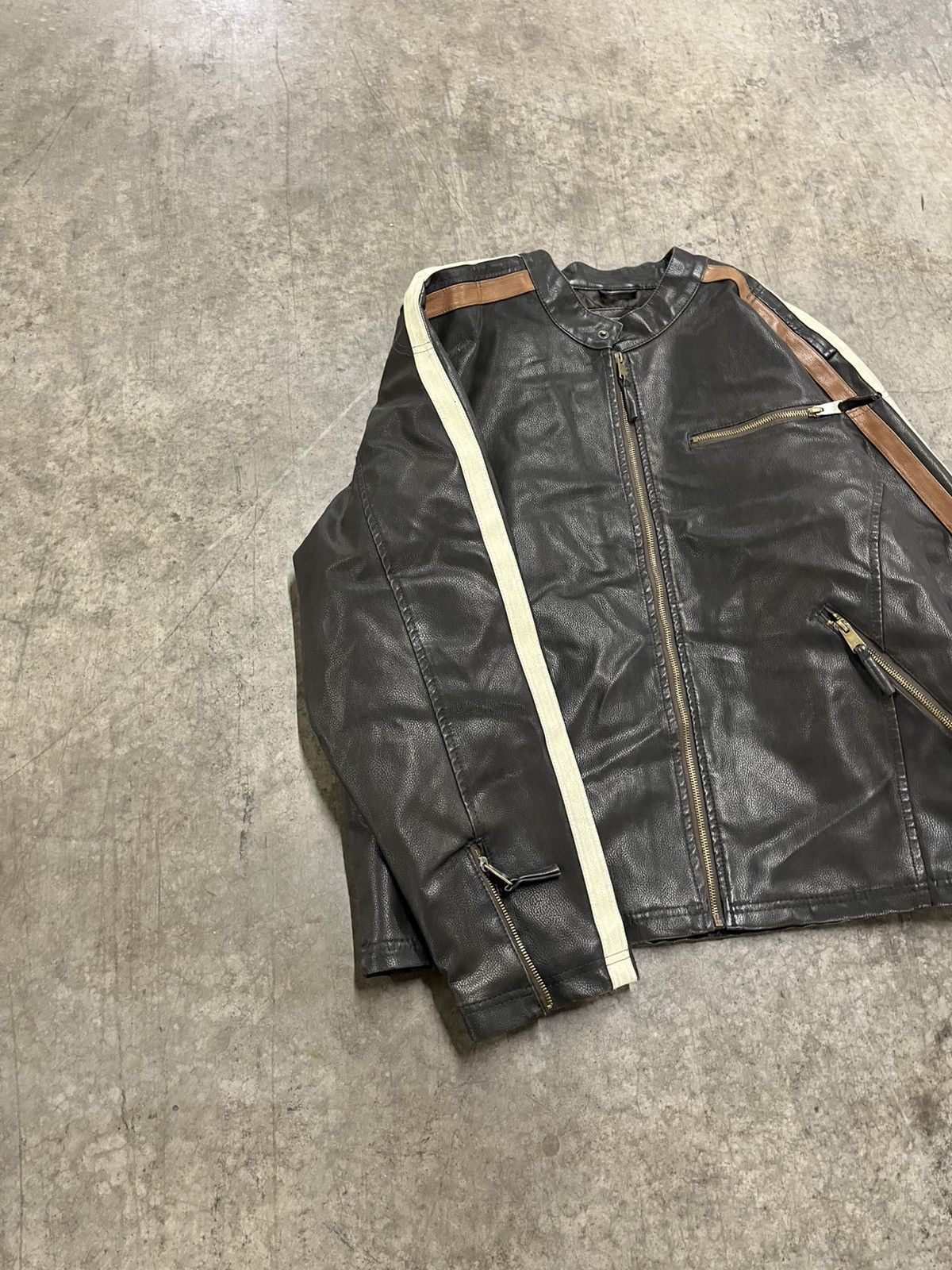 Vintage Leather moto jacket vintage streetwear hype rare biker Size US XL / EU 56 / 4 - 7 Thumbnail