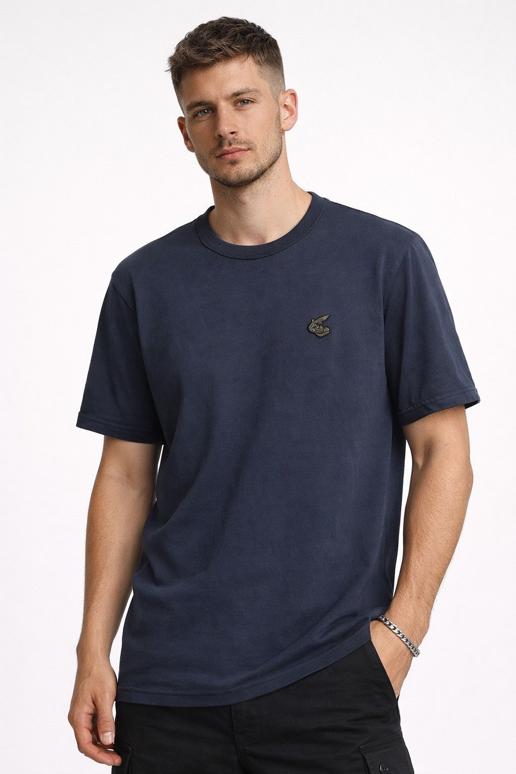 Vivienne Westwood Vivienne Westwood Orb Logo Navy T-Shirt Organic Cotton L Size US L / EU 52-54 / 3 - 1 Thumbnail