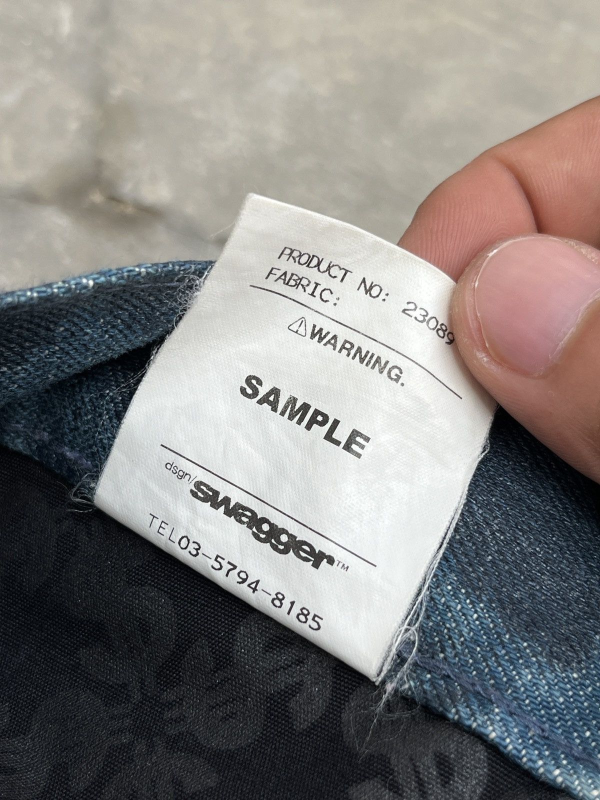 Swagger SAMPLE Swagger Waxed Blue Denim Jeans Size US 31 - 9 Thumbnail