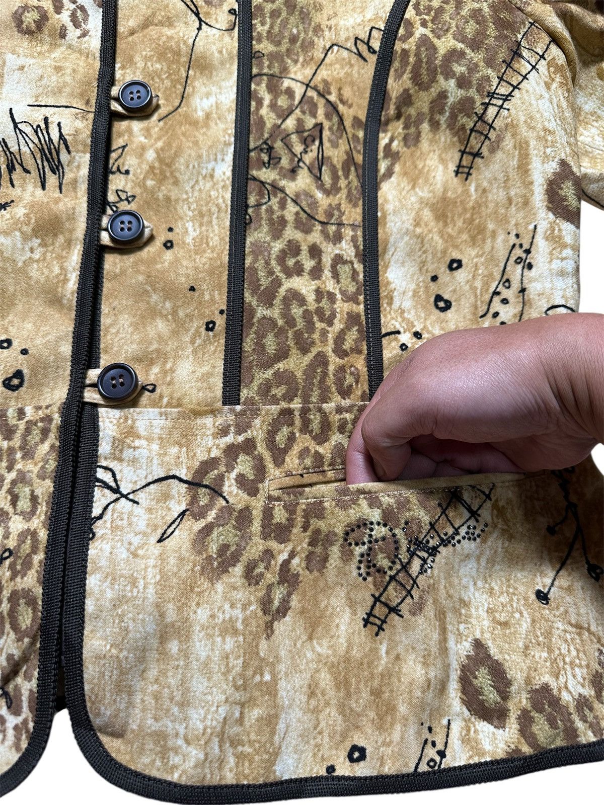 Japanese Brand 🔥sale🔥Vintage D'azur Leopard Design Size L / US 10 / IT 46 - 7 Thumbnail