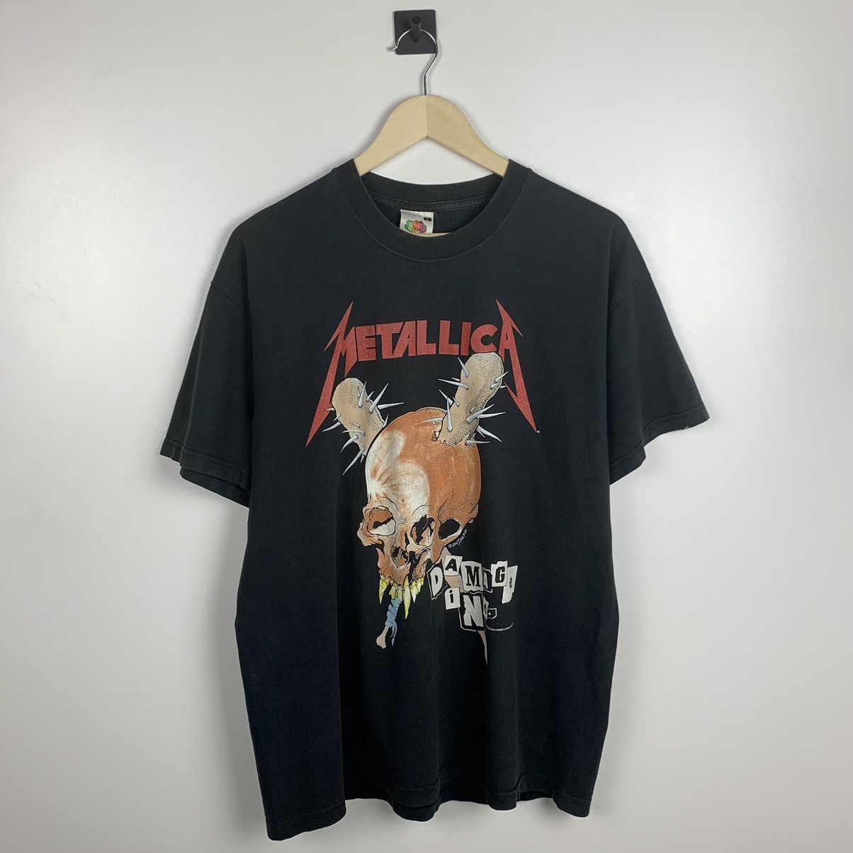 Band Tees Vintage Metallica Damage In Tour Rock Band Tee Pushead Giant Size US L / EU 52-54 / 3 - 1 Thumbnail