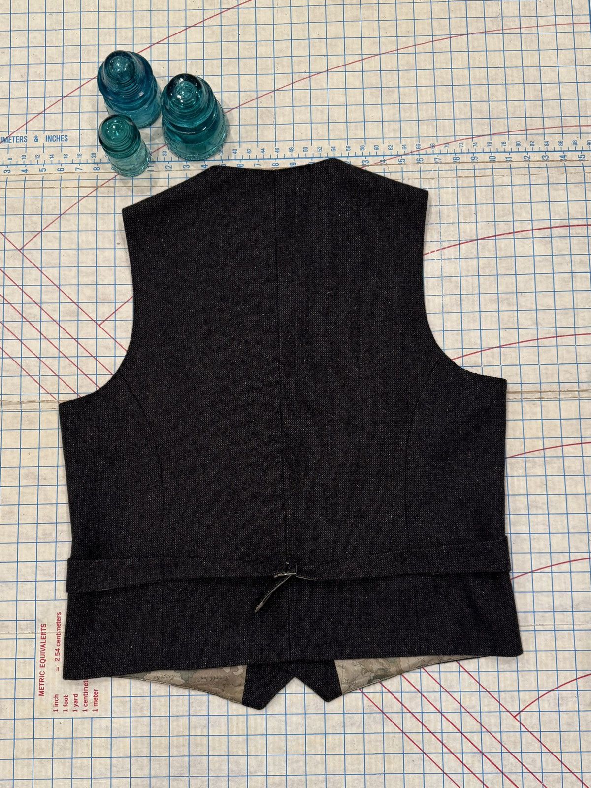 Vintage Celtic Gents of Irish Heritage Tweed Vest Charcoal Grey 48 Size 48R - 8 Thumbnail