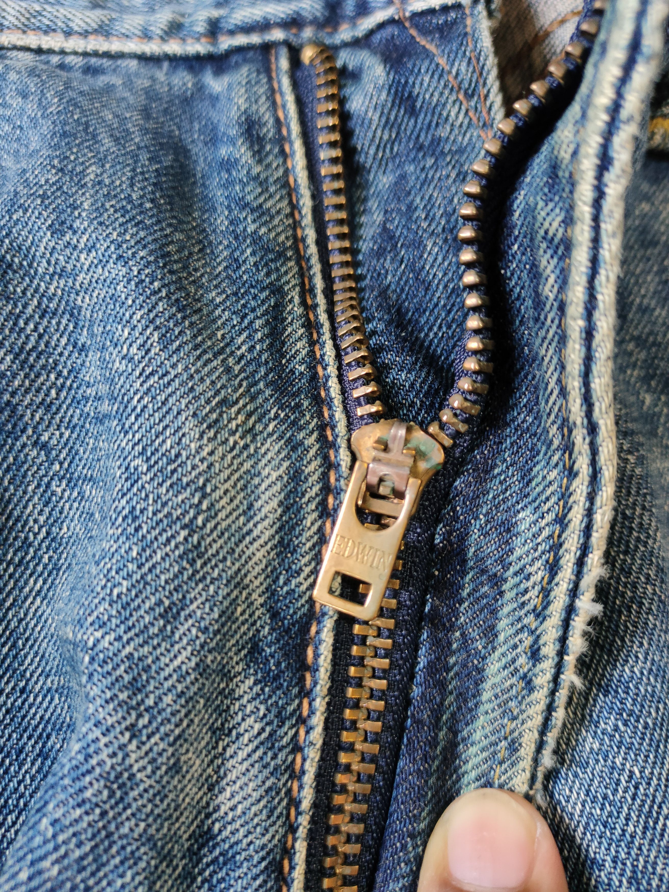 Edwin × Japanese Brand Edwin 505 Japan Selvedge Distressed Jeans Size US 31 - 7 Thumbnail