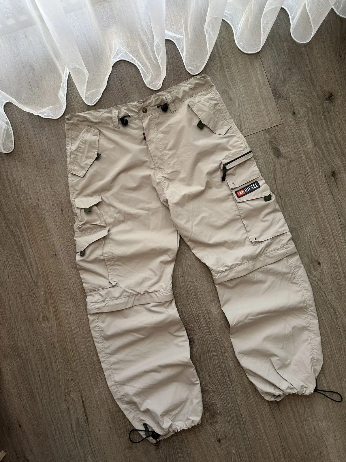 Diesel × Vintage Vintage Diesel Beige Cargo Transformers Pants Size US 32 / EU 48 - 5 Thumbnail