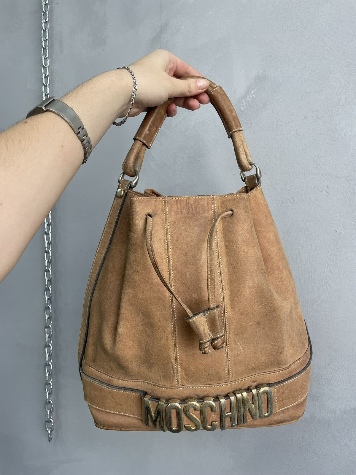 Moschino Retro Moschino Big logo leather y2k bag hype Size ONE SIZE - 1 Thumbnail