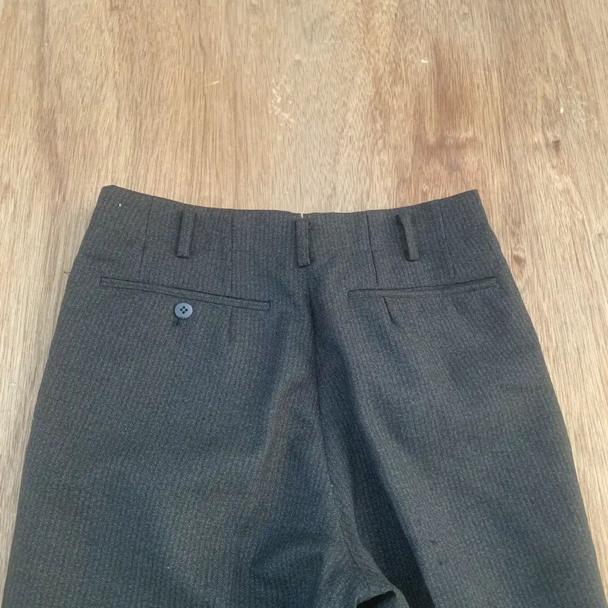 Round Two × Vintage 🍁 SALE 🍁 GABARDINE TROUSERS BLANK TALON RARE PANTS Size US 27 - 13 Thumbnail