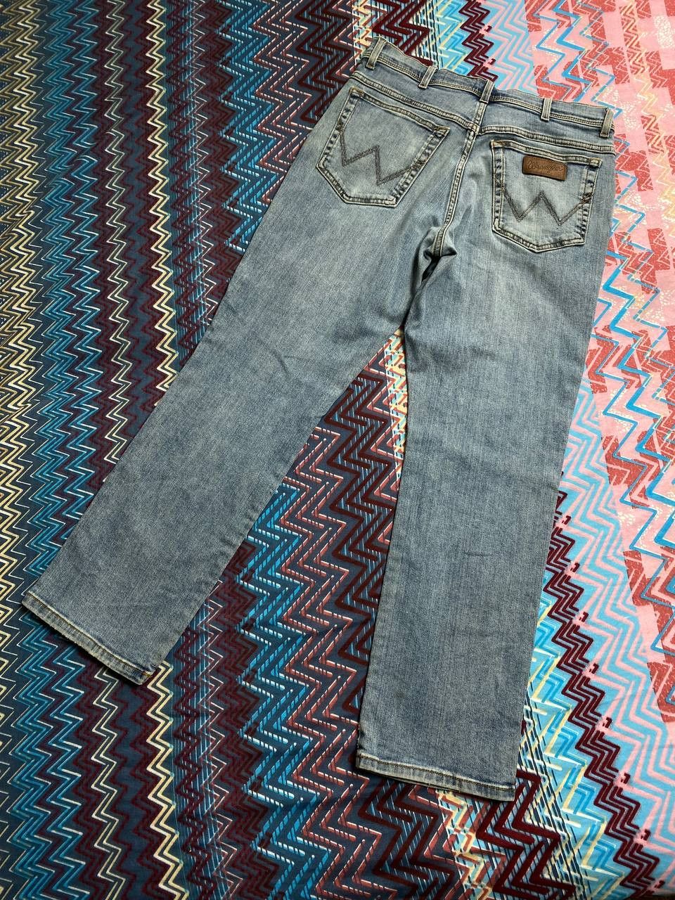 Vintage × Wrangler Crazy baggy Y2K wrangler faded distressed carpenter pants Size US 34 / EU 50 - 12 Thumbnail