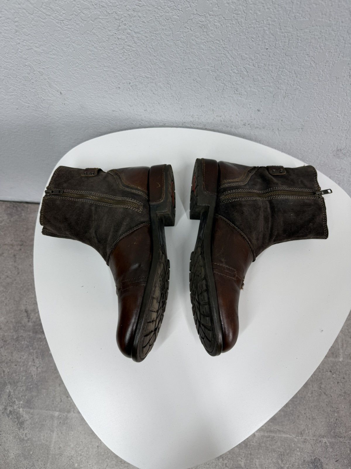 If Six Was Nine Vintage Y2K Brown Leather Side Zip Boots Guidi Marsell Style Size US 9 / EU 42 - 9 Thumbnail
