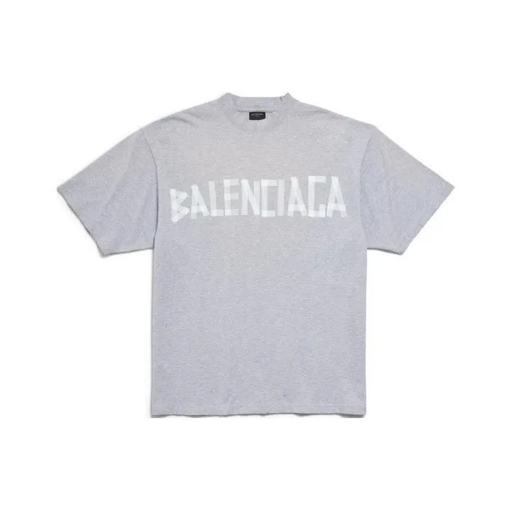 Balenciaga Balenciaga Logo Print Grey Short Sleeve T-Shirt 0079-2507 Size US S / EU 44-46 / 1 - 1 Thumbnail