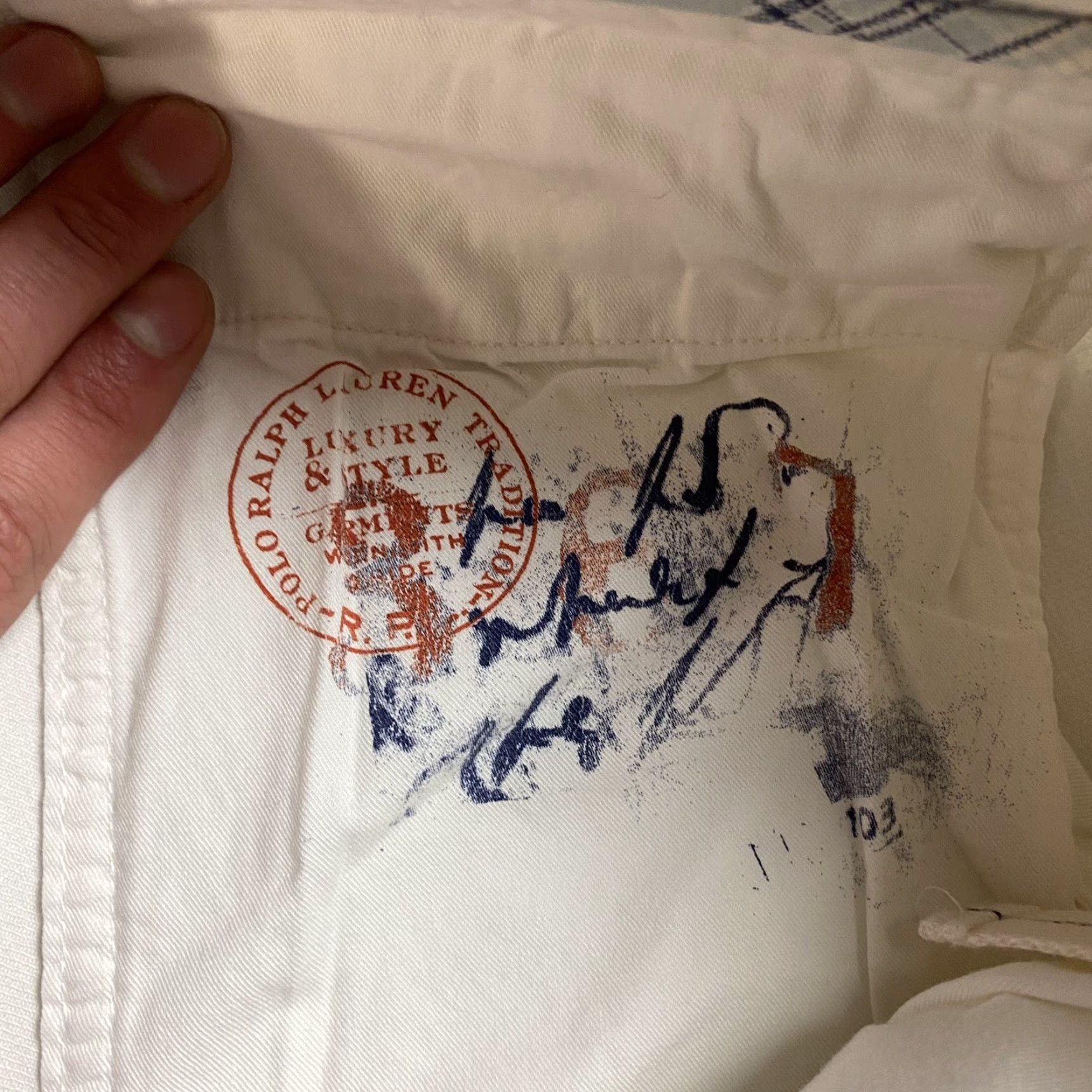 Polo Ralph Lauren POLO RALPH LAUREN Chino Pants 35 x 30 White Cotton Comfort Casual Mens Size US S / EU 44-46 / 1 - 7 Thumbnail