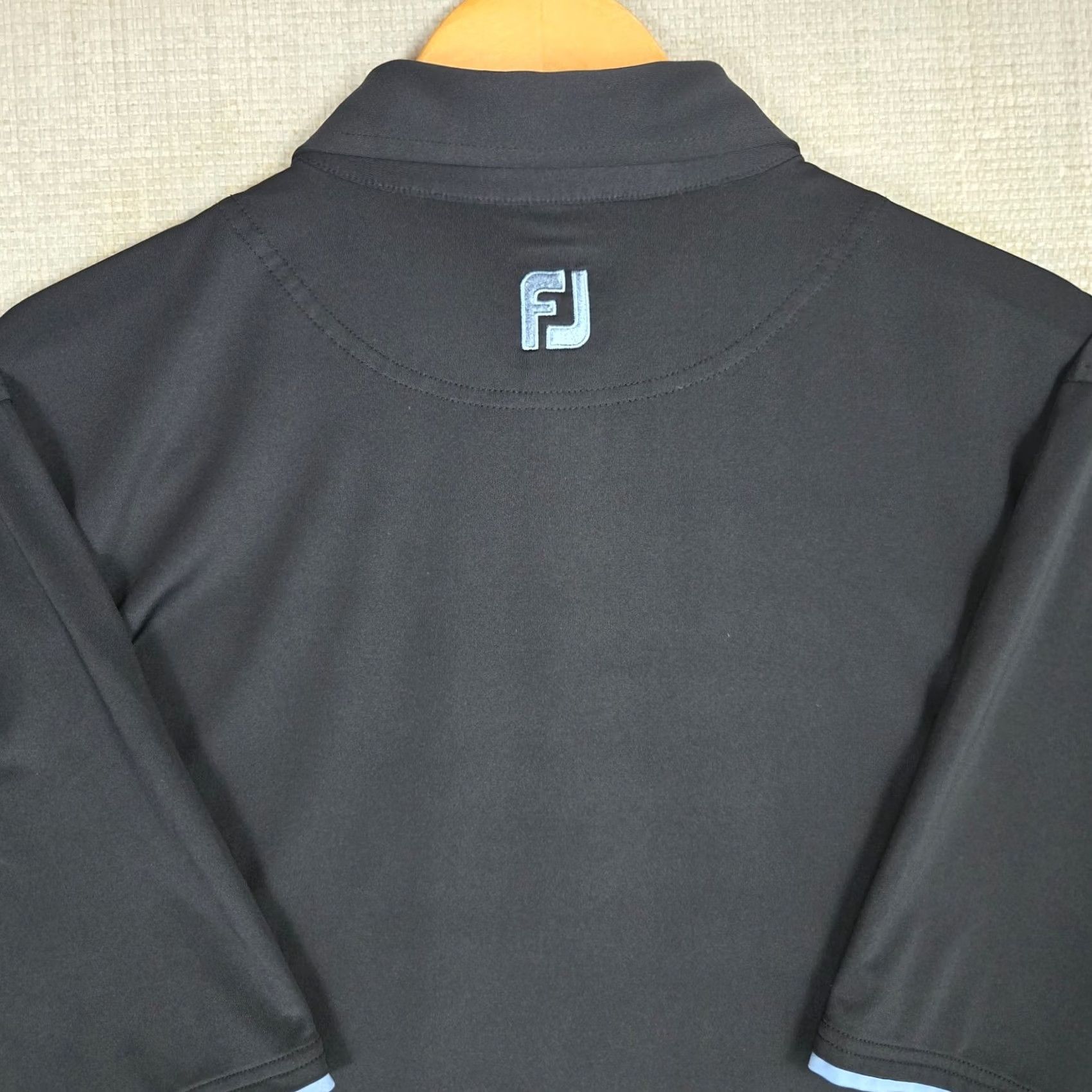 Footjoy FOOTJOY Performance Polo Shirt Size XL Black Blue Pocketed Wicking Golf Mens Size US XL / EU 56 / 4 - 5 Thumbnail