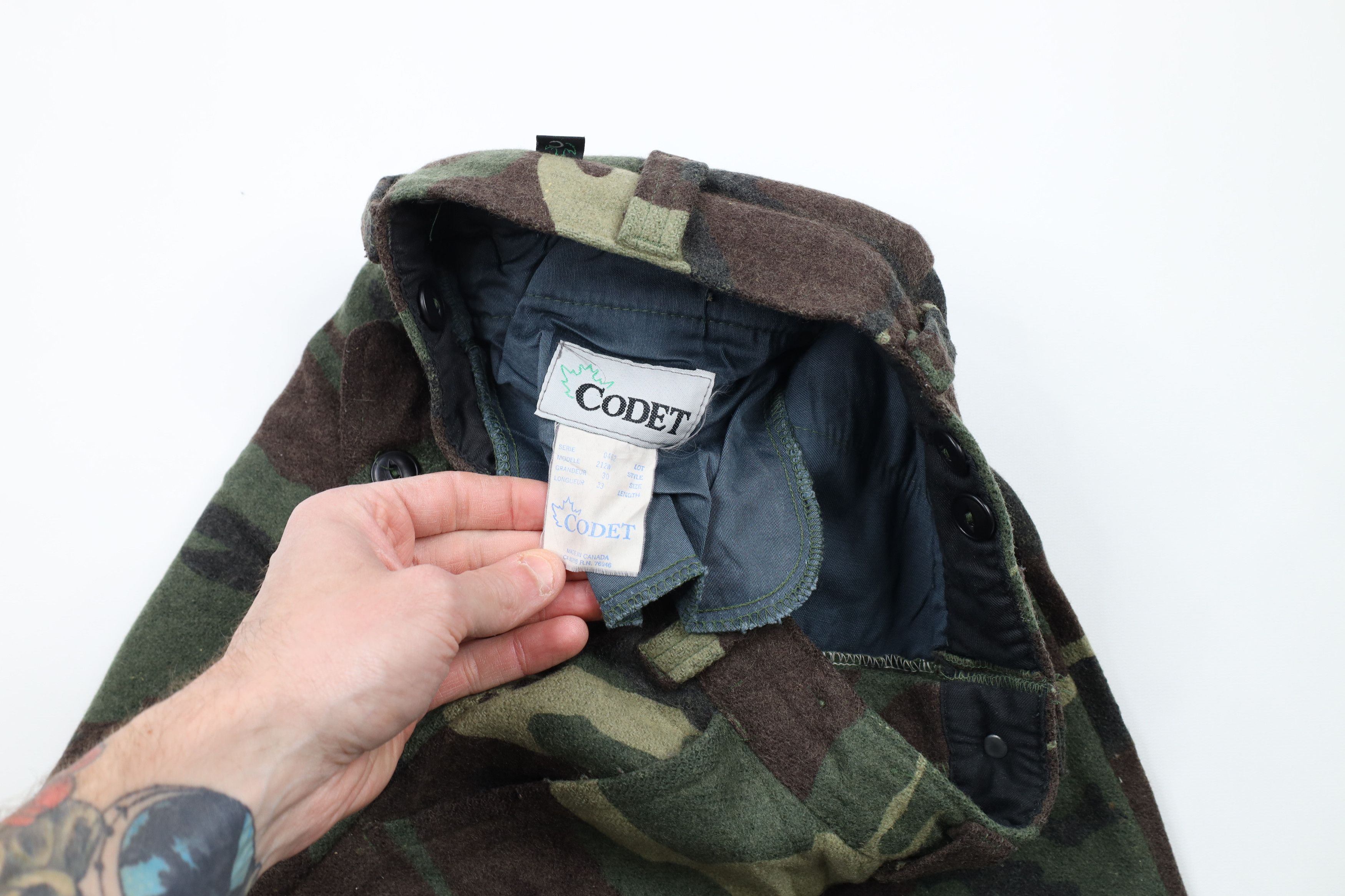 Vintage Vintage 90s Streetwear Heavyweight Wool Camouflage Pants Size US 30 / EU 46 - 9 Thumbnail