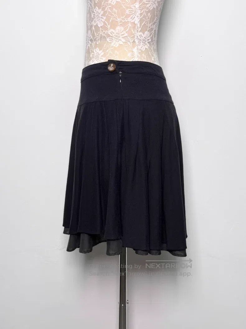 Vivienne Westwood Vivienne Westwood size 2 Black and Gray Irregular Hem Pleat Size 22" - 3 Thumbnail