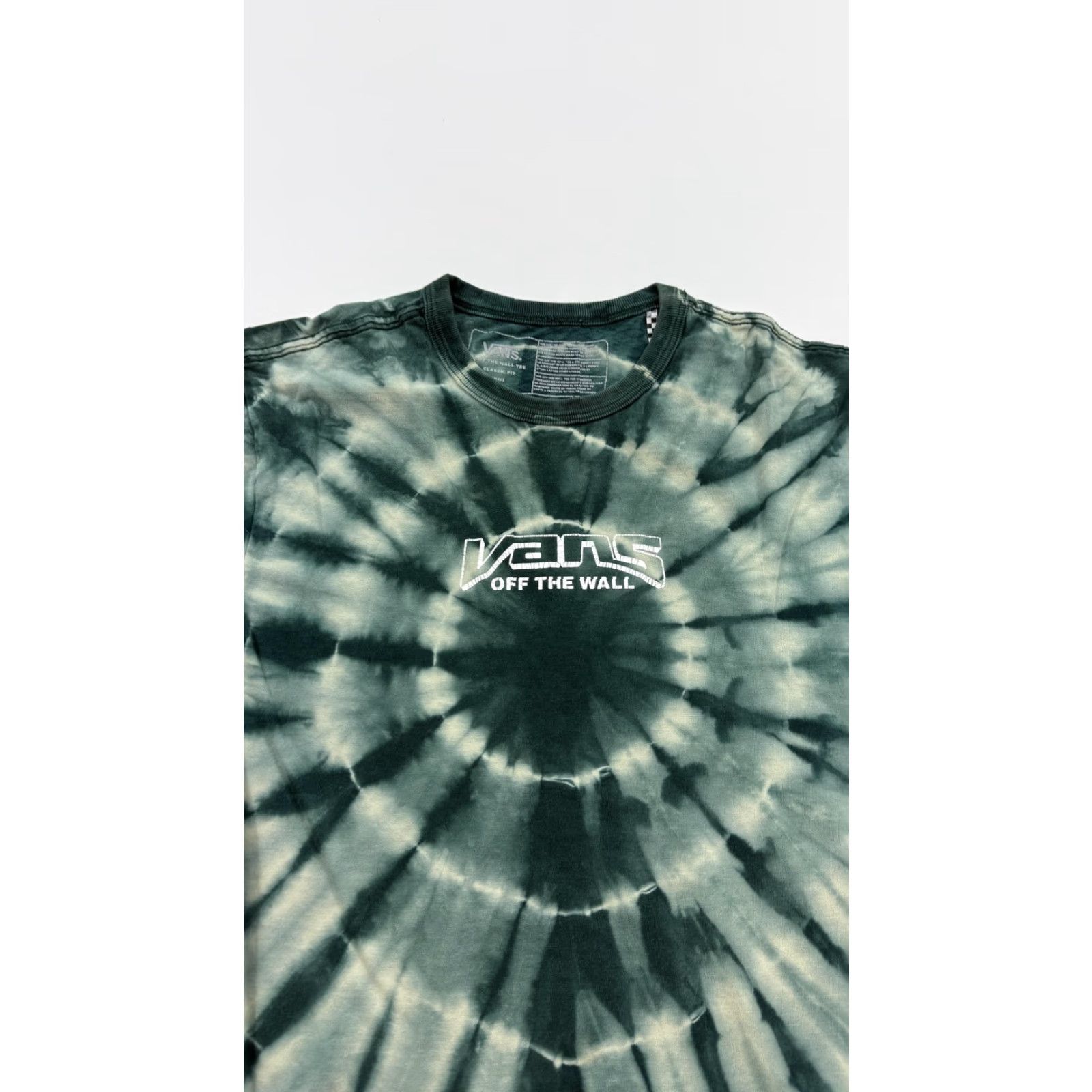 Vans VANS Shirt Mens Small Green Tie Dye Off The Wall Classic Fit Skate Tee T-Shirt Size US S / EU 44-46 / 1 - 2 Thumbnail
