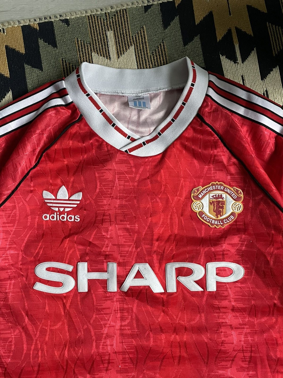 Vintage Vintage 90-92’s Adidas Manchester United Retro Jersey Size US S / EU 44-46 / 1 - 5 Thumbnail