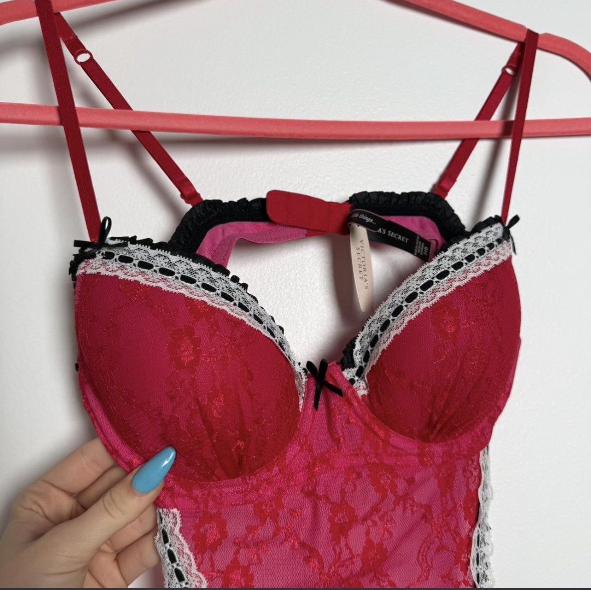 Victoria's Secret Vintage Victoria Secret Lace Apron Babydoll Top NWT 34B Size S / US 4 / IT 40 - 4 Thumbnail