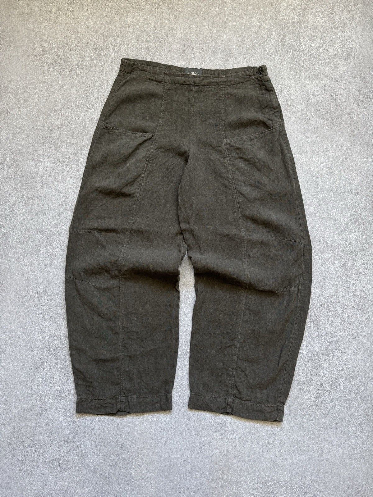 OSKA Oska Linen Woman Japanese Parachute Wide Leg Pants Size 3 Size 32" / US 10 / IT 46 - 1 Thumbnail