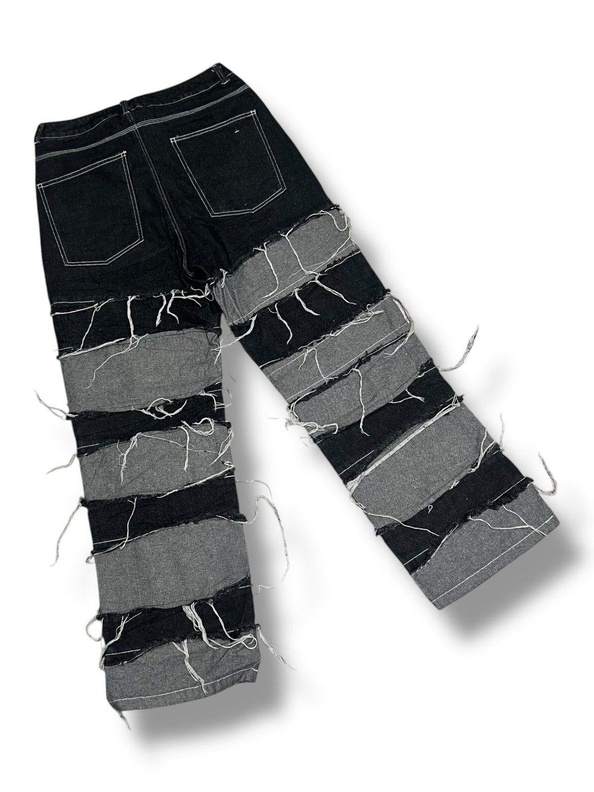 Hysteric Glamour NOVESSEL/Nobesel Borderline Distressed Wide Denim Pants Size US 32 / EU 48 - 13 Thumbnail