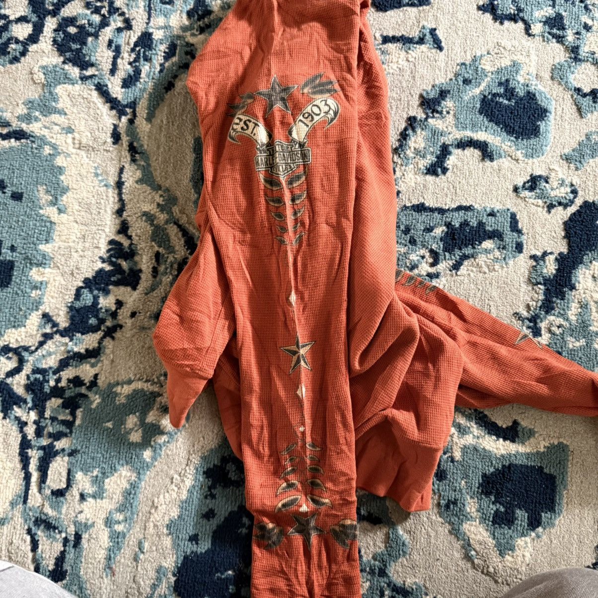 Harley Davidson Vintage Harley Davidson lightweight orange long sleeve Size S / US 4 / IT 40 - 4 Thumbnail