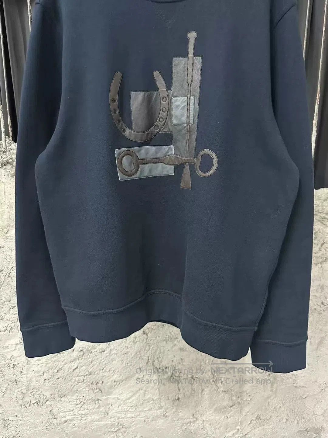 Hermes Hermes Horseshoe Leather Patch Sweatshirt. Size US L / EU 52-54 / 3 - 4 Thumbnail