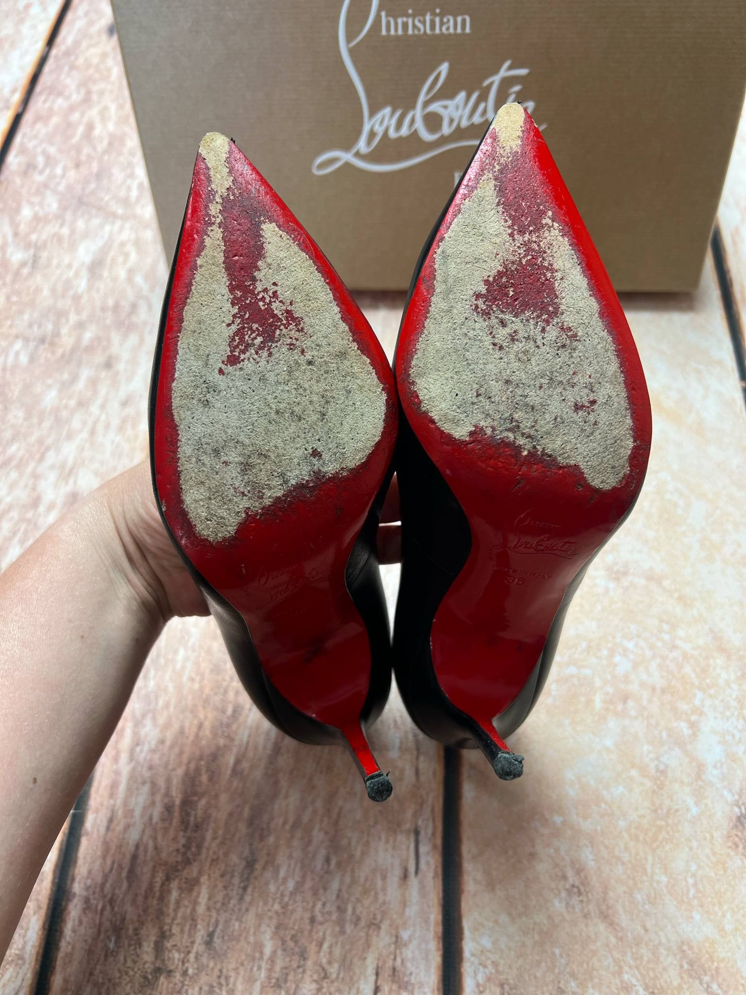 Christian Louboutin Christian Louboutin apostrophy pump 100 napad leather hells Size US 6 / IT 36 - 3 Thumbnail