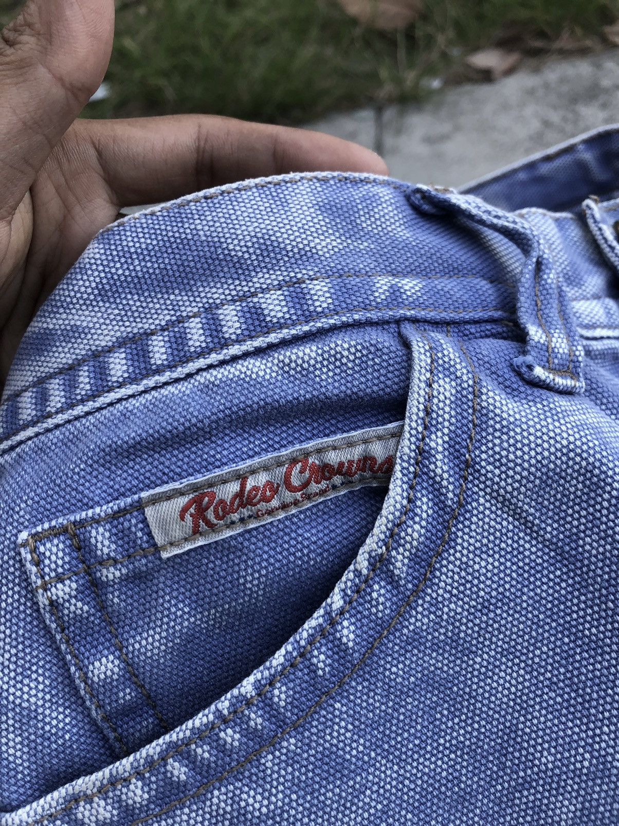 Japanese Brand FLARED⚡️RODEO CROWN WASHED BLUE DENIM Size US 28 / EU 44 - 2 Thumbnail