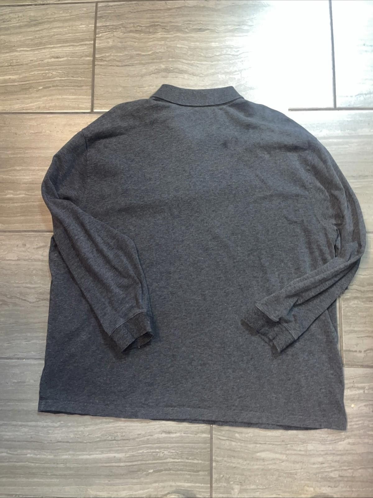 Vintage Foundry The Foundry Supply Co. Men's Long Sleeve Polo Shirt Gray 2XL Size US XXL / EU 58 / 5 - 5 Thumbnail