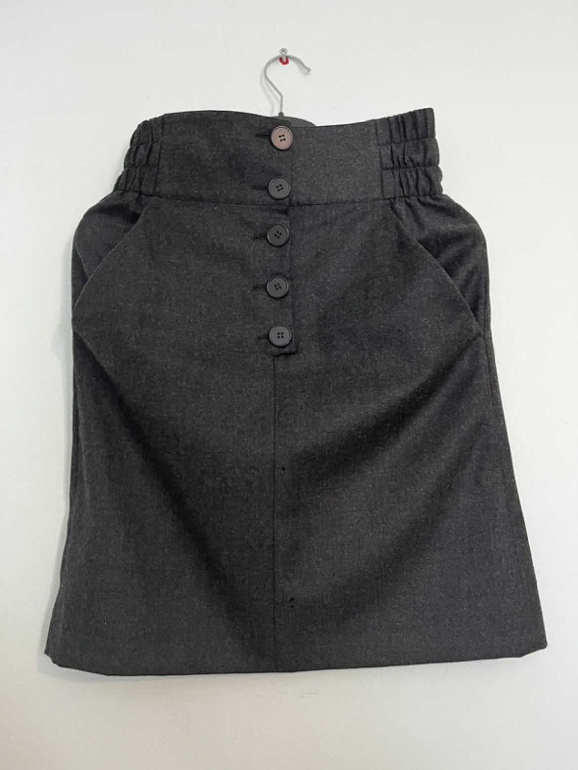 Stella McCartney Stella McCartney Wool Mini Skirt Grey | IT 36 Made in Italy Size 25" / US 0 / IT 36 - 1 Thumbnail