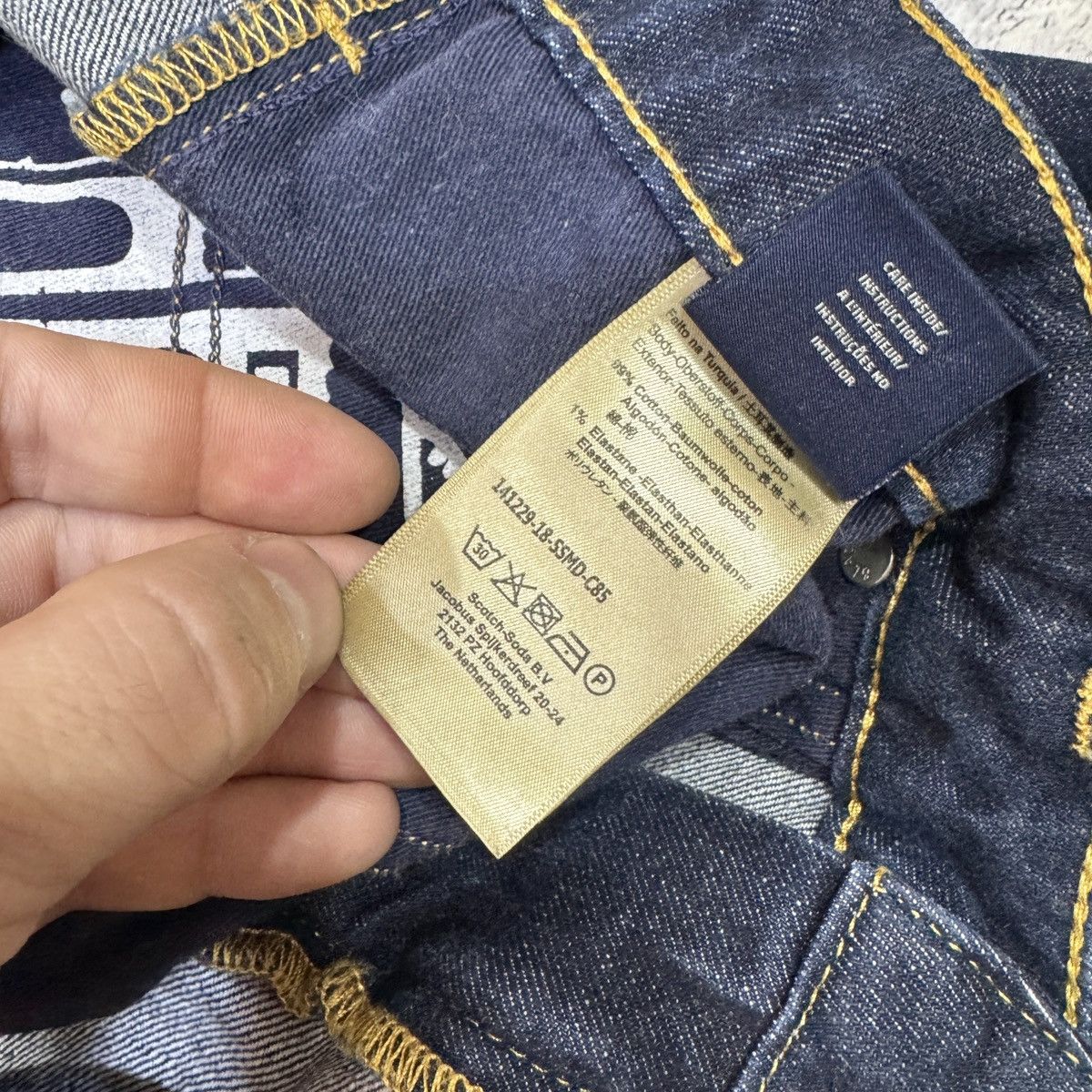 Scotch & Soda Scotch & Soda Mens Indigo Slim Jeans 32x34 Size US 32 / EU 48 - 8 Thumbnail
