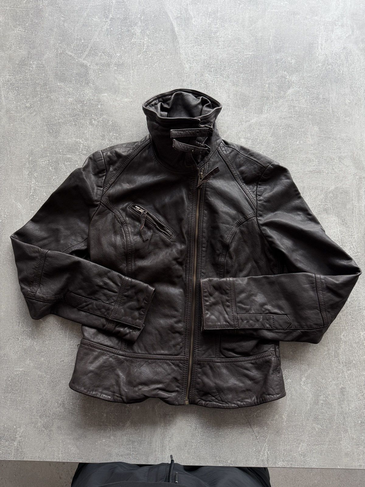 Allsaints Allsaints belvedere brown leather jacket UK 10 womens Size M / US 6-8 / IT 42-44 - 1 Thumbnail