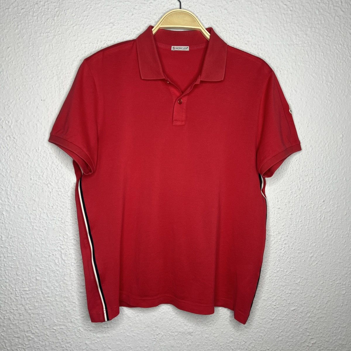 Moncler Moncler Polo Maglia Manica Corta Shirt Tshirt Tee Red Logo Size US M / EU 48-50 / 2 - 1 Thumbnail