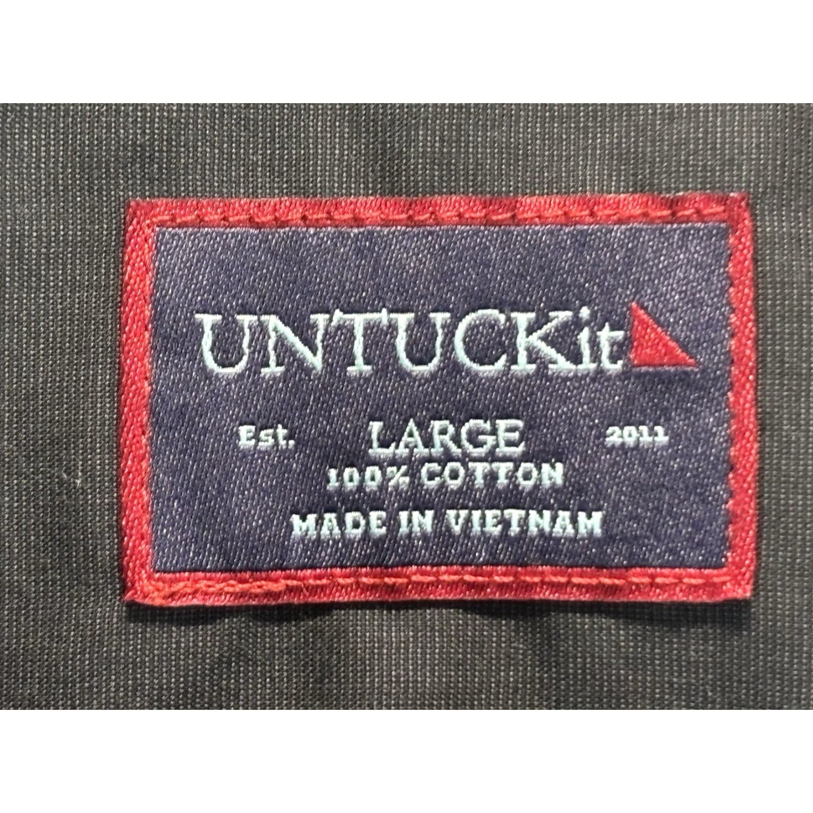 UNTUCKit UNTUCKit Mens Large Long Sleeve Black Cotton Button-Up Shirt Business Casual Formal Workwear Size US L / EU 52-54 / 3 - 4 Thumbnail