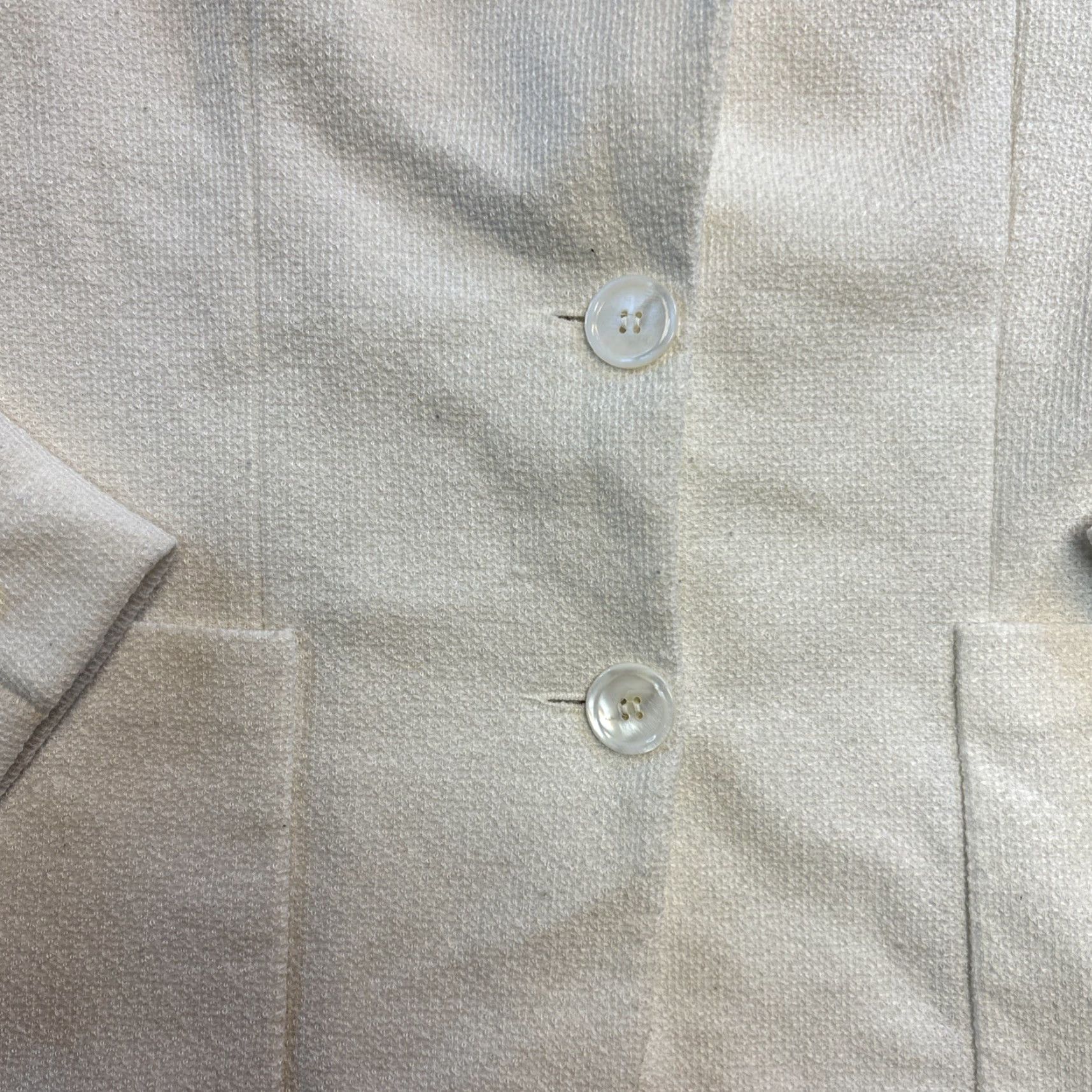 Vintage VINTAGE Bleyle Blazer Women Ivory 2 Button Size 12 Made In USA Womens Blazer 12 USA Size XL / US 12-14 / IT 48-50 - 3 Thumbnail