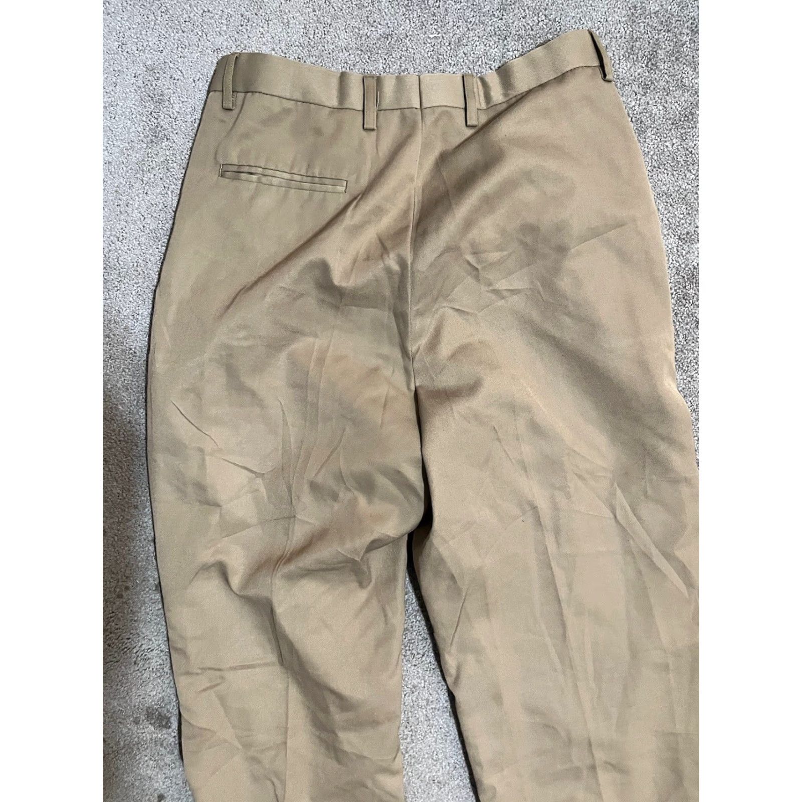 Nordstrom Nordstrom Men’s Khaki Polyester Blend Pleated Dress Pants Size 31R Size US 31 - 4 Thumbnail