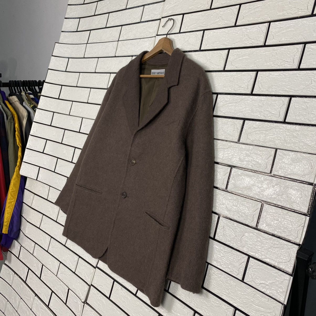 Issey Miyake 🔥VINTAGE WOOL JACKET BUTTON ISSEY MIYAKE RUNWAY Size US L / EU 52-54 / 3 - 5 Thumbnail