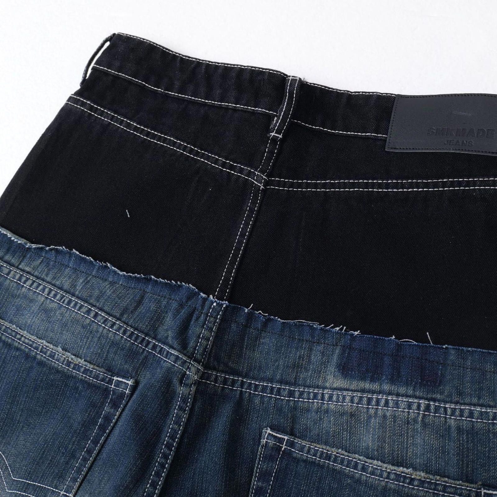 Japanese Brand Two-Tone Baggy Wide Leg Jeans, High Waist Denim Pants Size US 30 / EU 46 - 8 Thumbnail