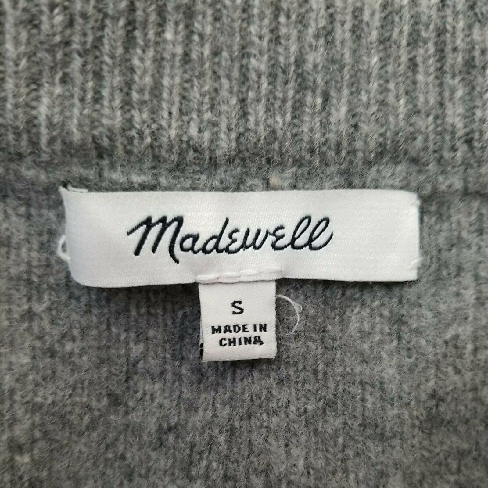 Madewell Madewell S Cropped Boxy Sweater Gray Merino Wool Corset Lace Size S / US 4 / IT 40 - 3 Thumbnail