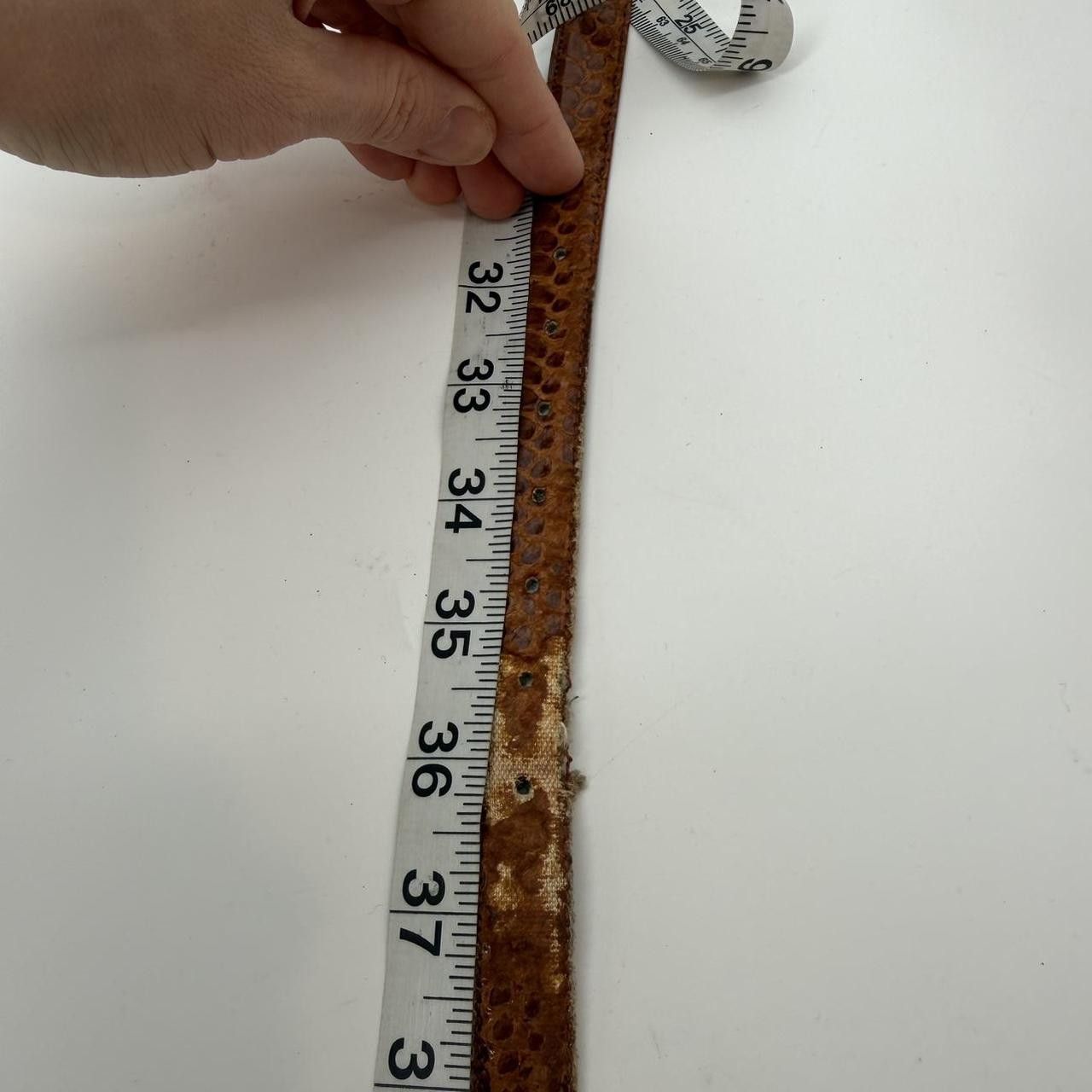 The Unbranded Brand Womens Genuine Snake Skin Belt Cognac Brown Size ONE SIZE - 6 Thumbnail