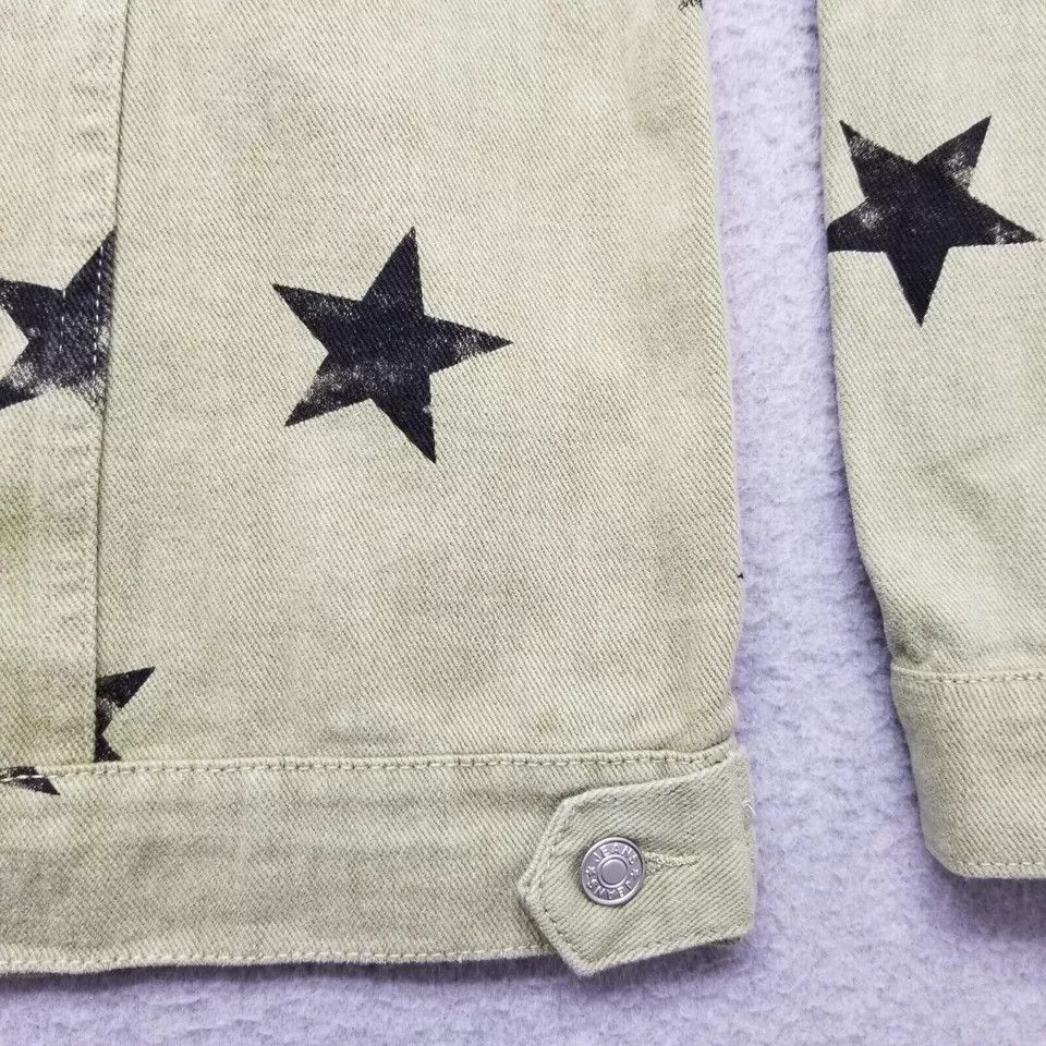 Other Zayla Jacket Womens Large Green Stars Denim Distressed Size L / US 10 / IT 46 - 8 Thumbnail