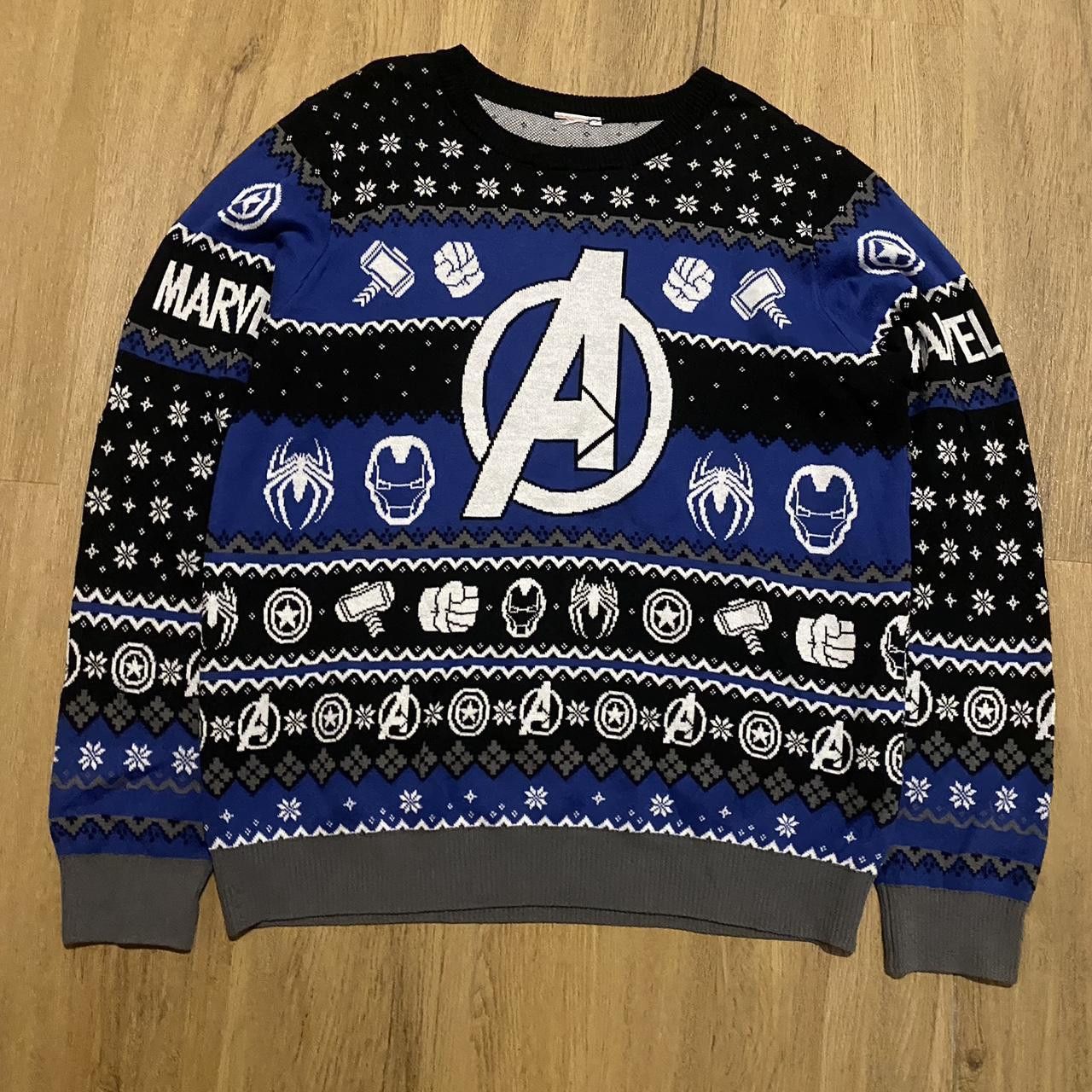 Marvel Comics Black and blue Marvel Avengers Christmas jumper Size US M / EU 48-50 / 2 - 1 Thumbnail